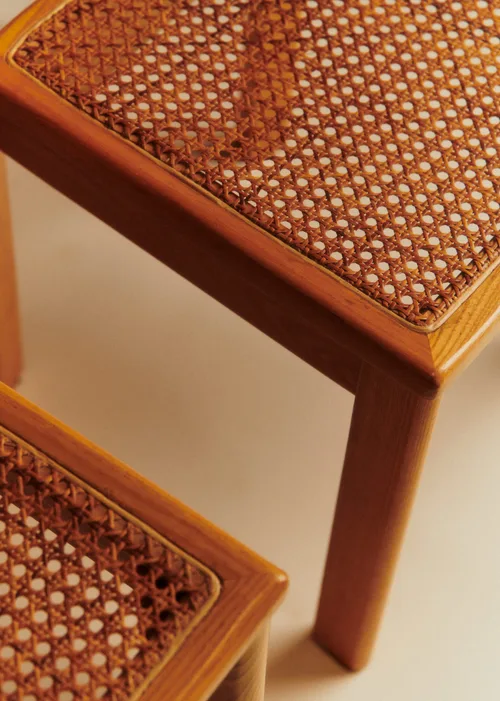 Lot de 4 chaises en cannage vintage - Cannage — image 6