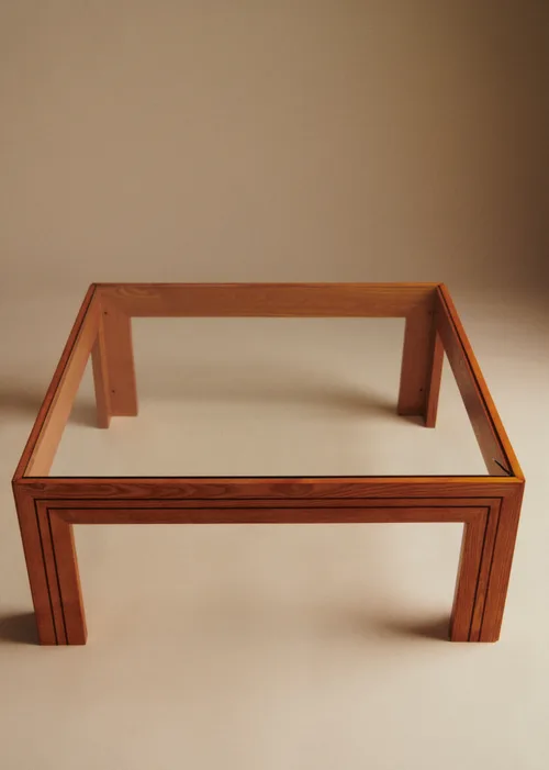 Table basse carrée vintage en orme - Orme — image 5