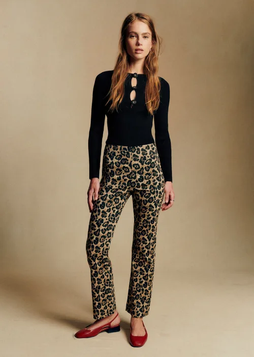 Pantalon Ciara - Jacquard Leopard
