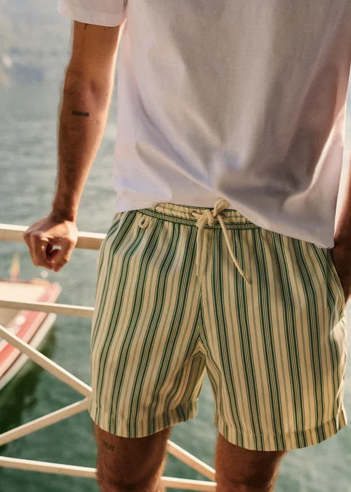Maillot de bain Rob - Écru / Vert — image 5