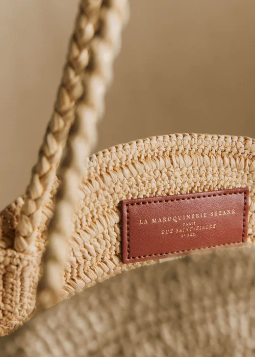 Panier June - Naturel broderies fleurs muti — image 5