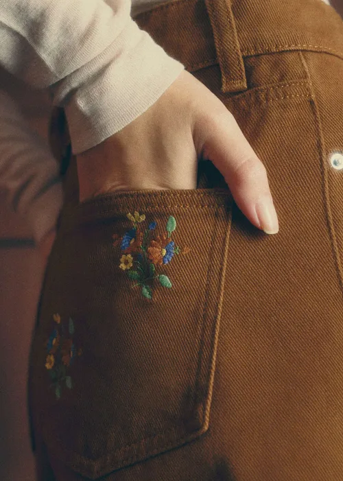 Pantalon Le Wide Leg - Sézane x Antoinette Poisson - Caramel — image 3