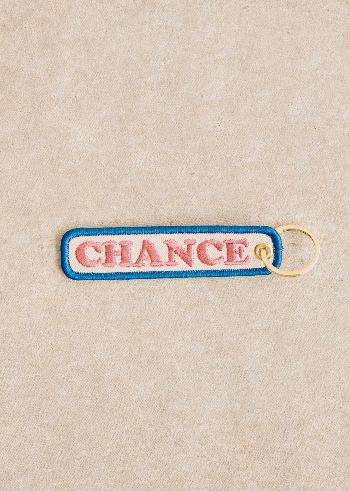 Porte-clé Brodé - Rose "Chance"