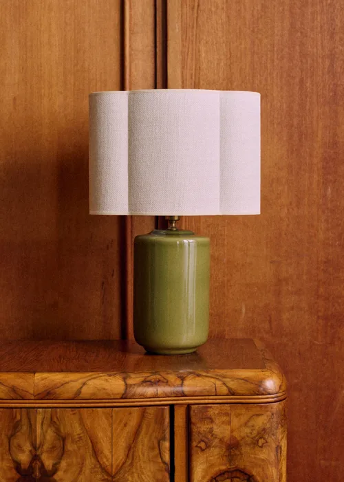 Lampe Mezzo - Sauge - Abat-jour Boléro - Jute Écru — image 4