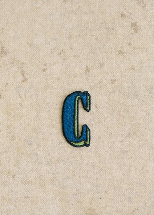 Ecusson vert / bleu - Lettre C - Bleu — image 2