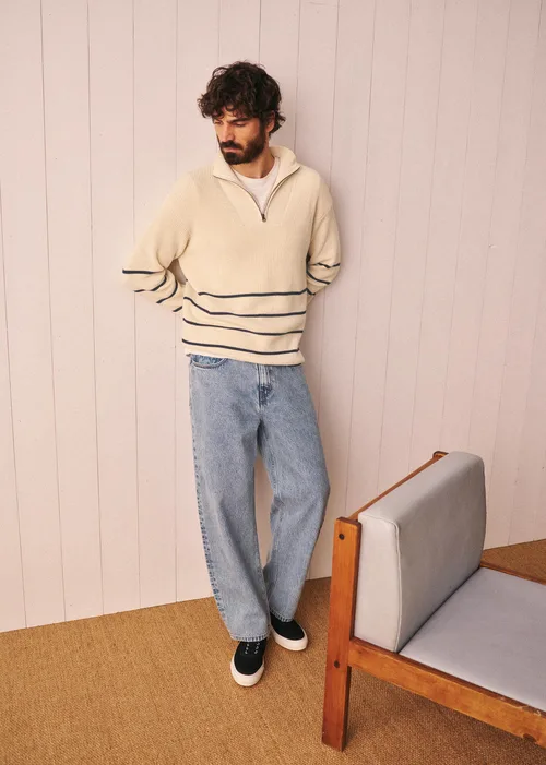 Pull Marlon - Écru Rayures Marine — image 8