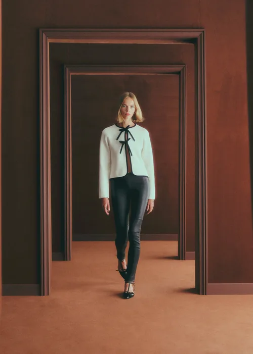Gilet Susie - Ecru détails noir — image 3