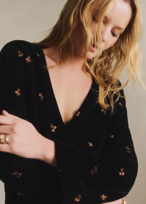 Blouse Shiny - Cuivre fond noir — image 3