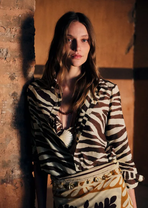 Chemise Pierro - Imprimé Zebra Terre — image 3