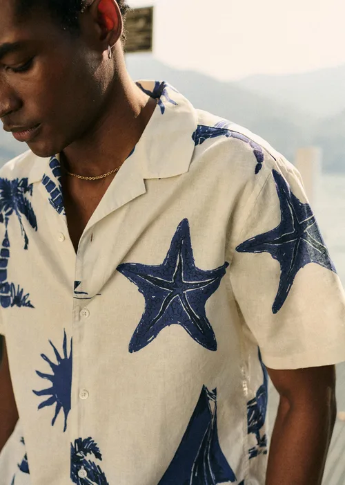 Chemise Holt Coton Lin - Imprimé Océan — image 5
