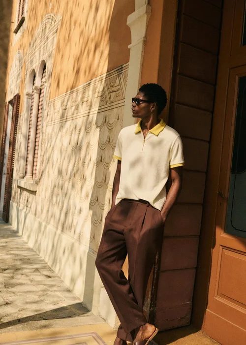 Polo Ari - Ecru / Jaune — image 3