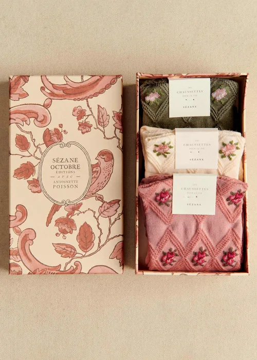 Coffret 3 chaussettes Julia - Fleurs Vintage — image 5
