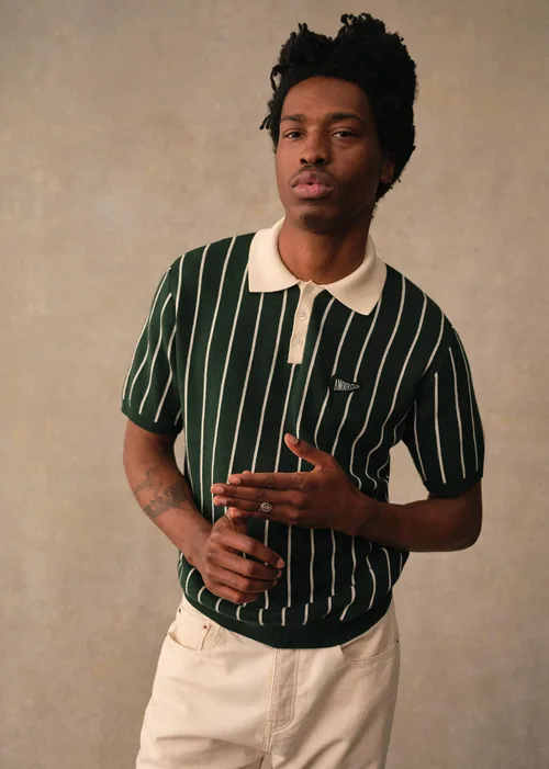 Polo Maille Amour Club - Vert / Écru — image 6