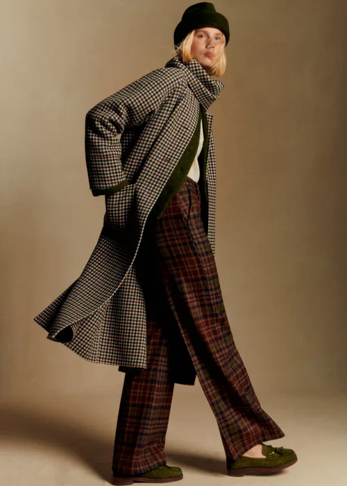 Manteau Kais - Carreaux Vert Marron — image 5