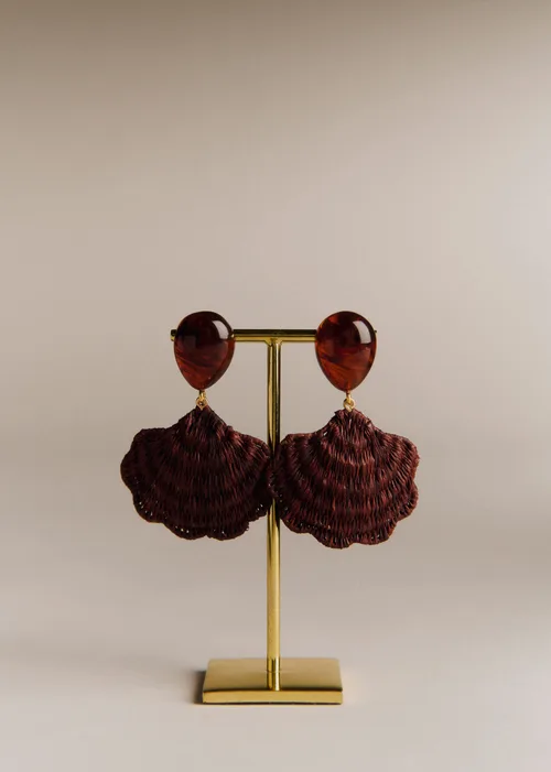 Boucles d'oreilles Valeria - Brun