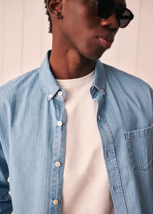 Chemise Charlie Denim - Rayures Délavées — image 7