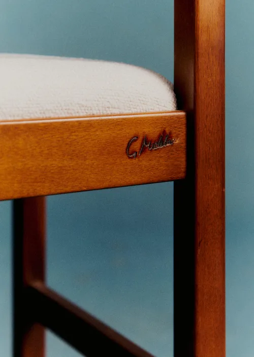 Ensemble table à manger et 4 chaises signé Michelucci - Noyer — image 10