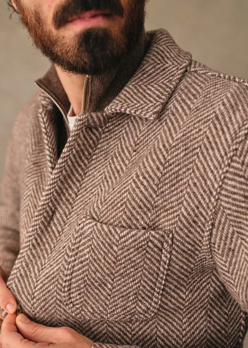 Veste Nelson - Chevrons Écru / Marron — image 4