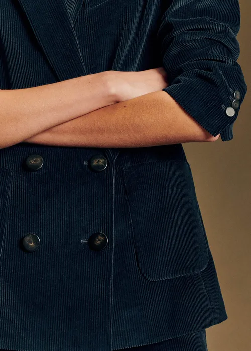 Veste MICHELE - Sézane x Antoinette Poisson - Velours Marine — image 4