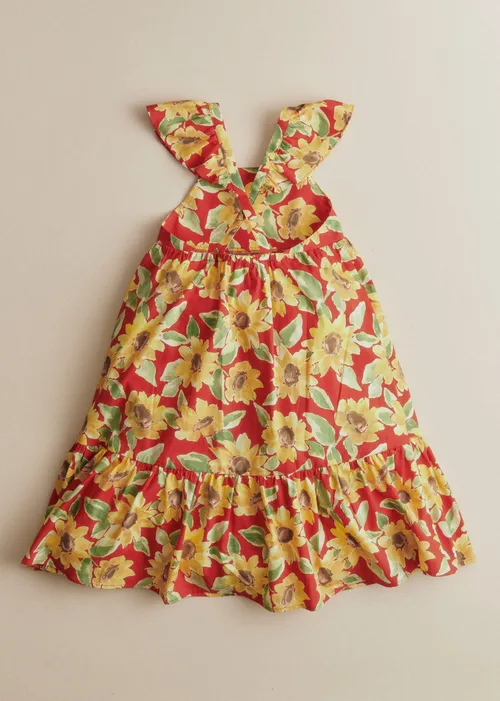 Robe Martha - Imprimé Tournesols Rouge — image 5
