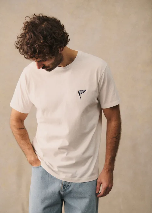 T-Shirt Coeur Amour Club - Blanc / Marine — image 8