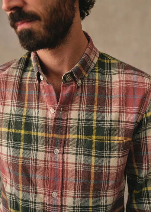 Chemise Charlie Flanelle Carreaux - Vert / Rose Foncé — image 4
