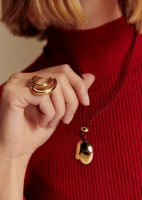 Collier Natacha - Bordeaux Doré