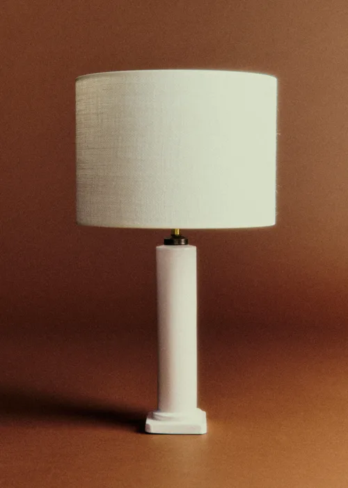 Lampe blanche en céramique vintage - Céramique