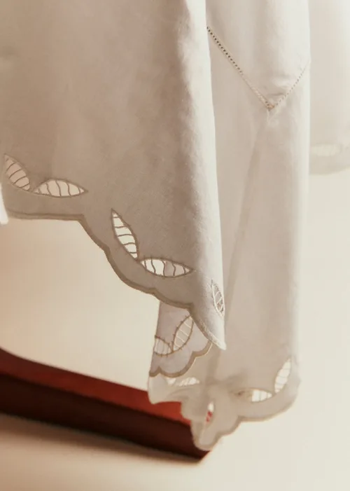 Nappe Brodée - Ecru Uni — image 5
