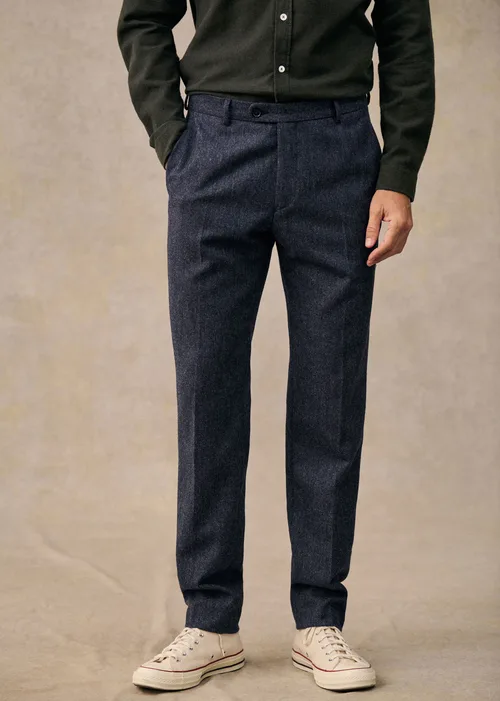 Pantalon Carl - Tweed Bleu Chiné