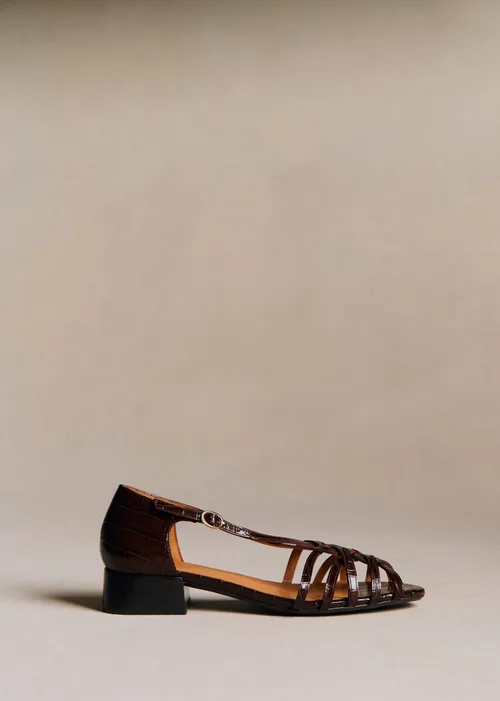 Sandales low Juliette - Brun Croco — image 4