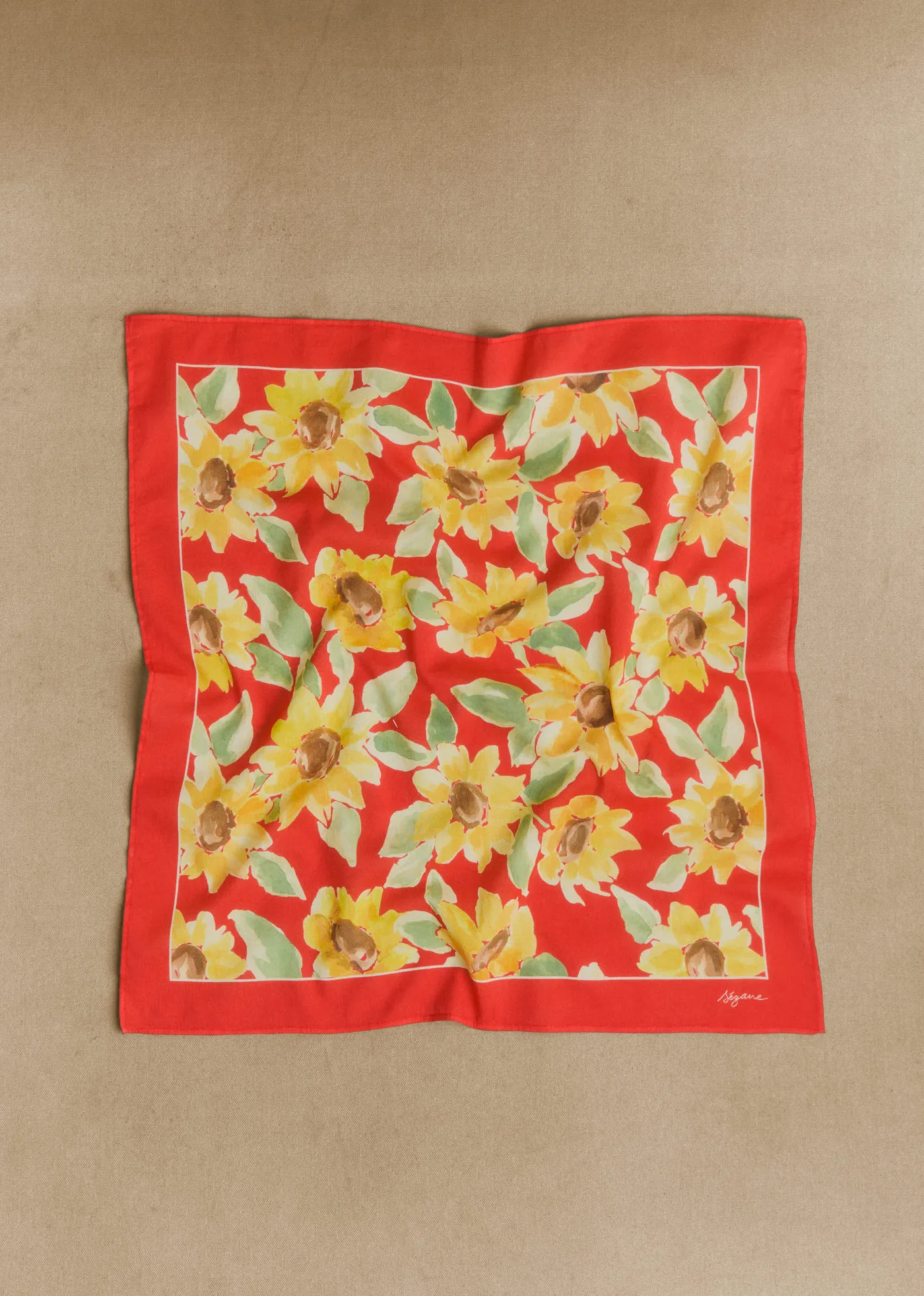 Foulard Gaston - Imprimé Tournesol