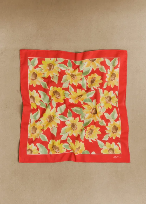 Foulard Gaston - Imprimé Tournesol