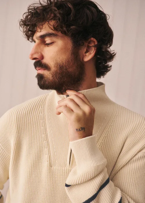 Pull Marlon - Écru Rayures Marine — image 6