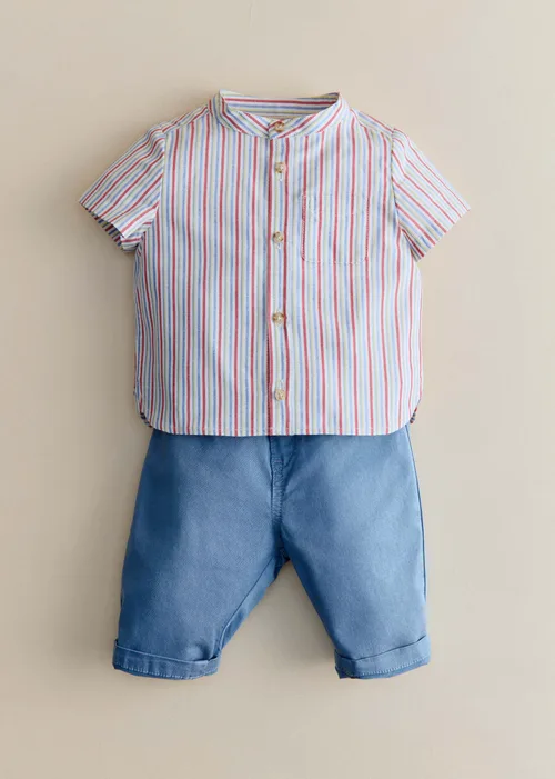 Chemise Benicio - Rayure Rouge Bleu Jaune