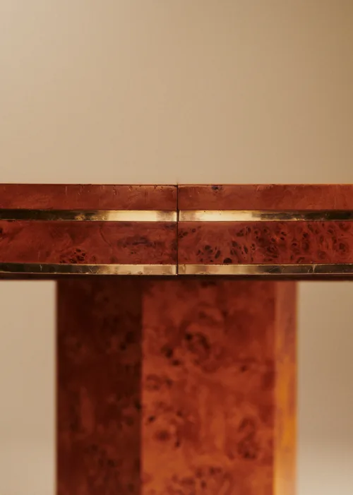 Table à manger en loupe d'orme avec rallonge - Loupe d'orme — image 6