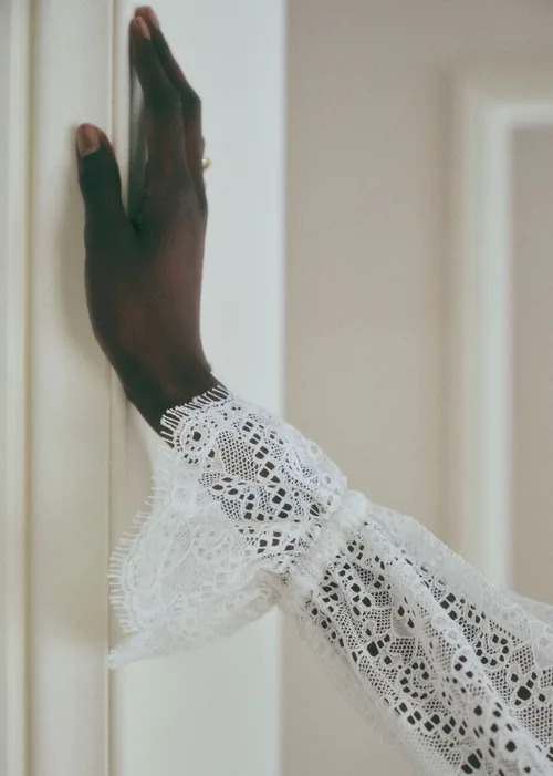 Blouse Mariam - Dentelle Fine Écru — image 3