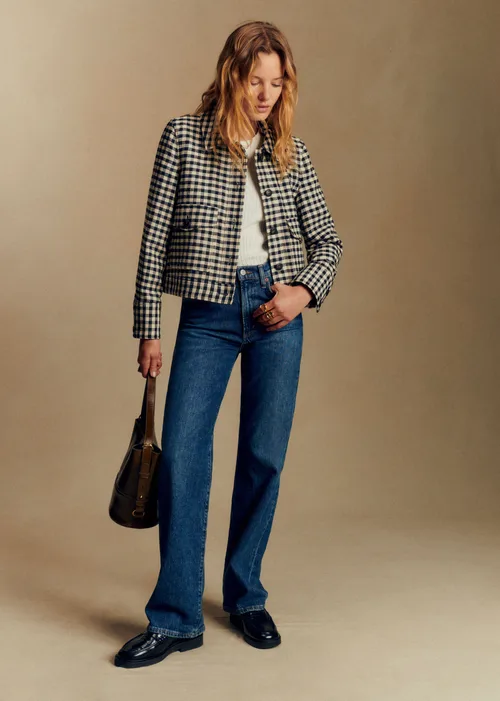 Veste Terry - Vichy Noir Écru — image 3