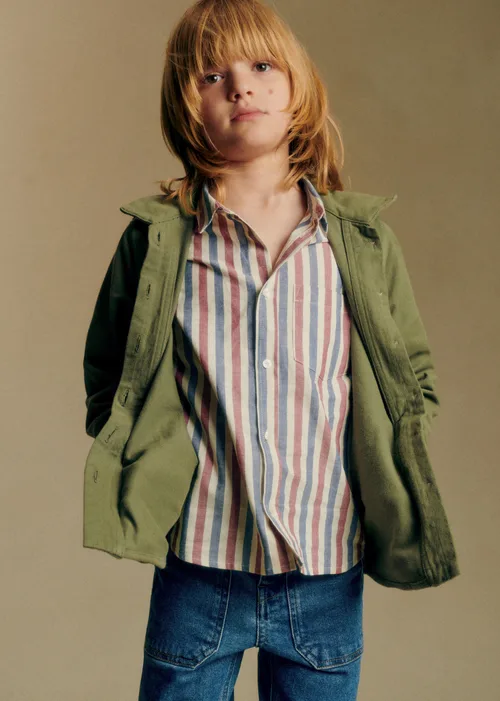 Chemise Tom - Rayures Bleu Blanc Rouge