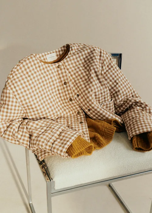 Veste Dakota - Vichy Camel Ecru — image 5
