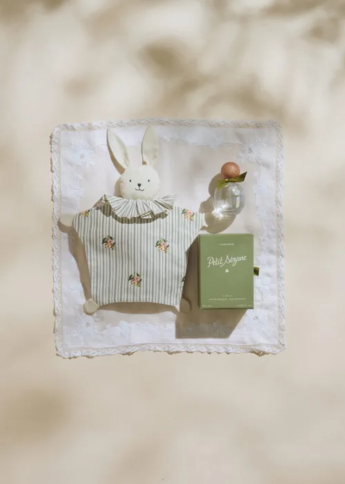 Peluche Doudou - Rayures Broderies Fleurs — image 5