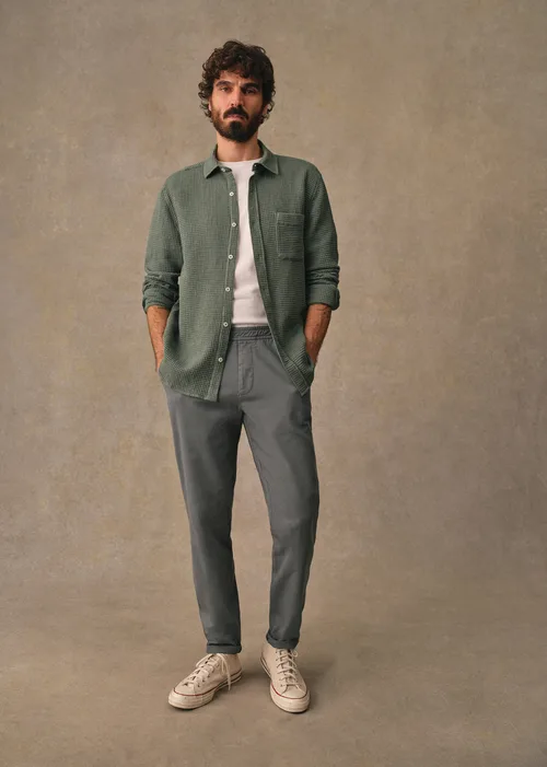 Chemise Lars Gaufrée - Vert Sauge — image 7