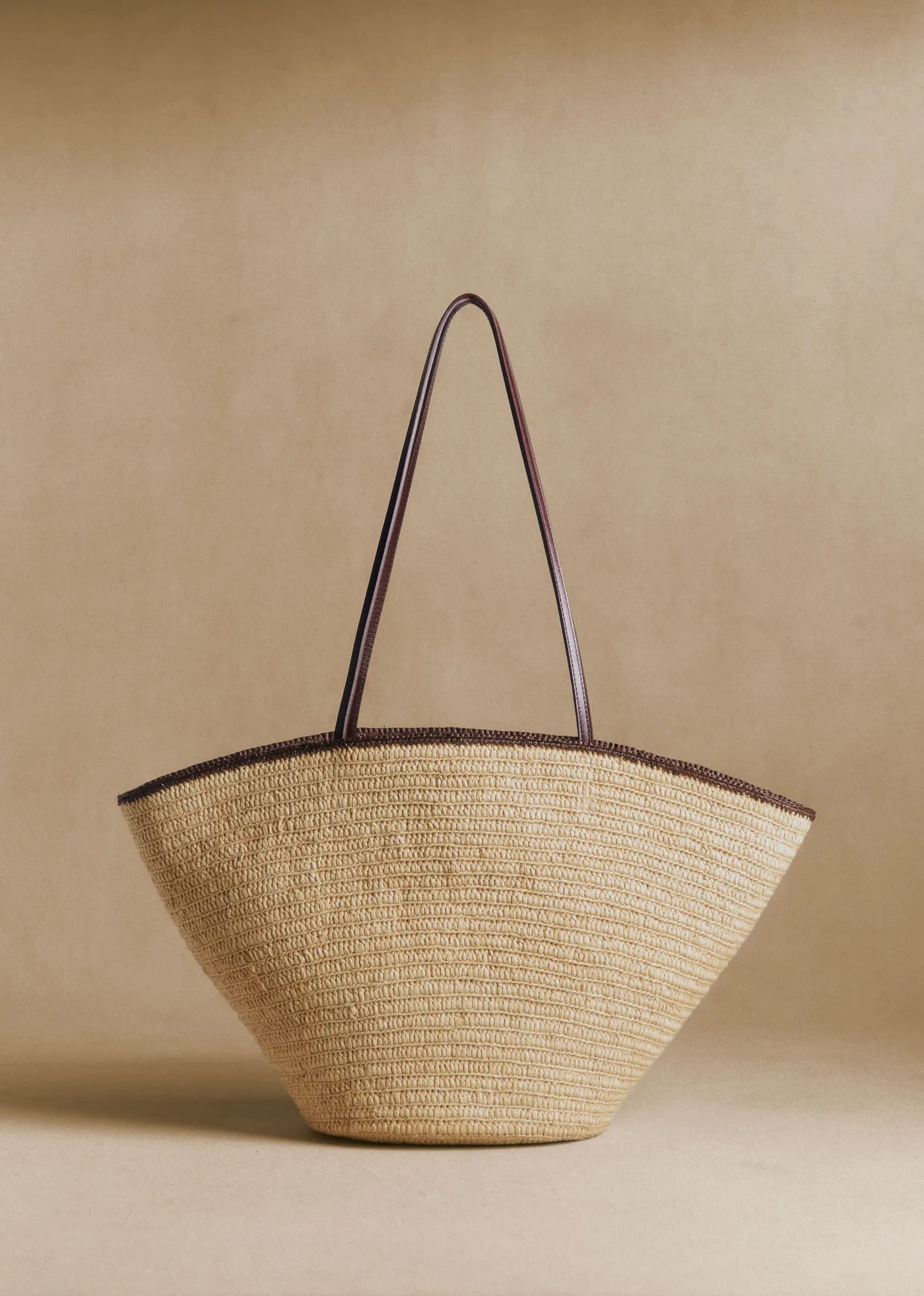 Panier Maia - Raphia Naturel Choco