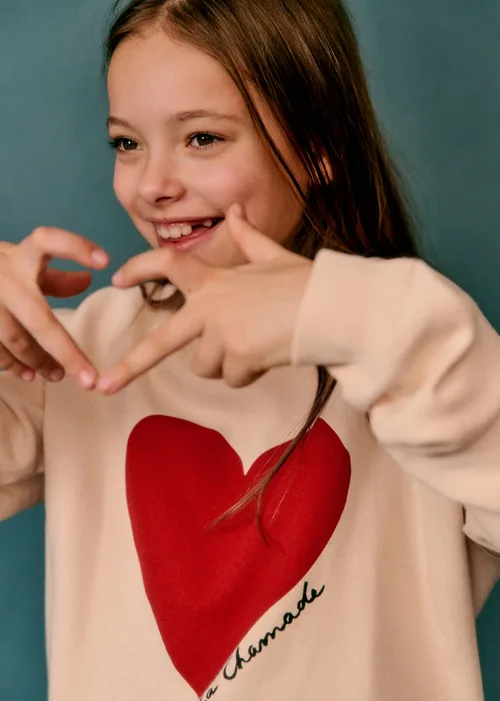 Sweat-Shirt La Chamade - Crème / Rouge — image 4