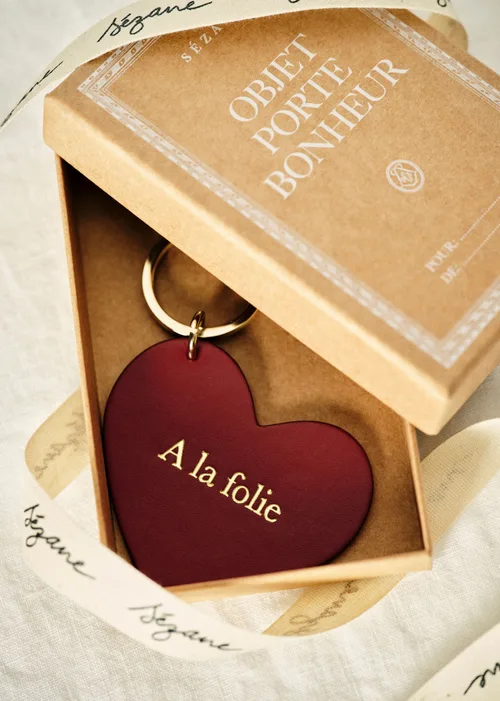 Porte-clé Coeur - Rouge "A la folie" — image 2