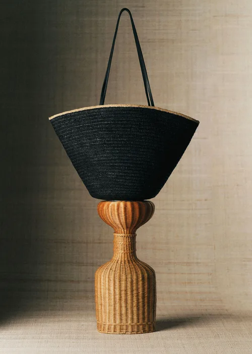 Panier Maia - Raphia Noir Multi — image 3