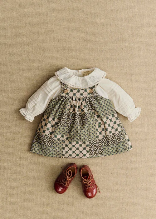Robe Gigi - Petit Sézane x Antoinette Poisson - Imprimé Patchwork Dominote