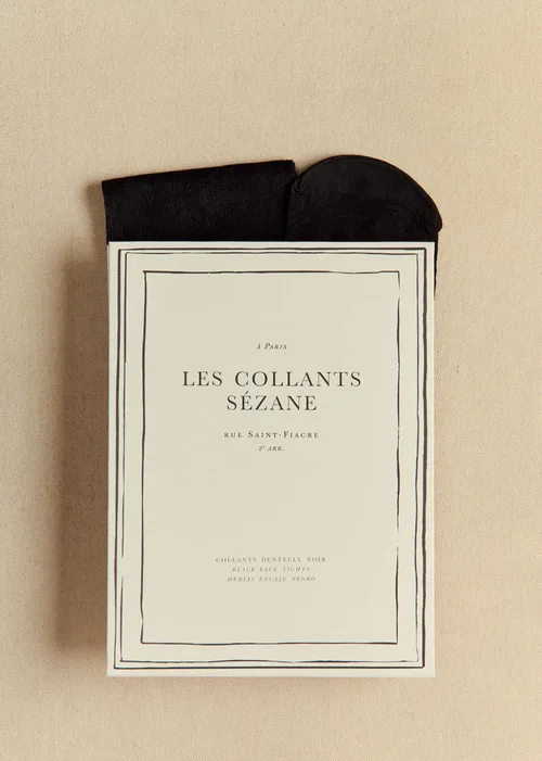 Collants - Fleurs Fantaisie Noir / 20D — image 4