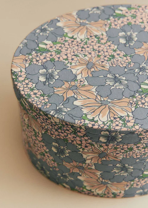 Boîte rangement ovale - Imprimé Bleu des Prés — image 4