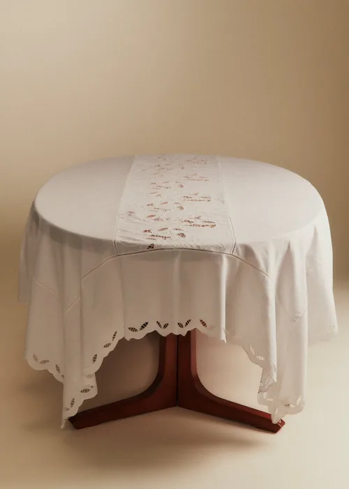 Nappe Brodée - Ecru Uni — image 2